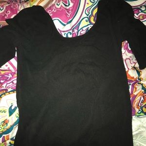 Slim black dress shirt